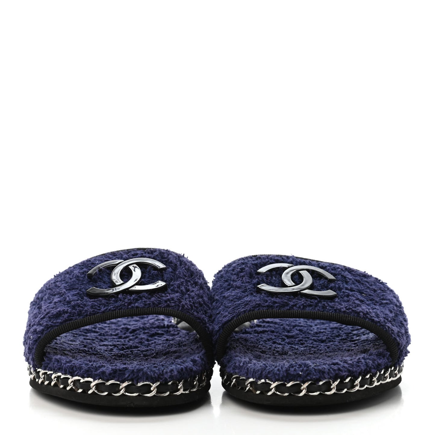 Terry CC Flat Mules 39 Navy Blue