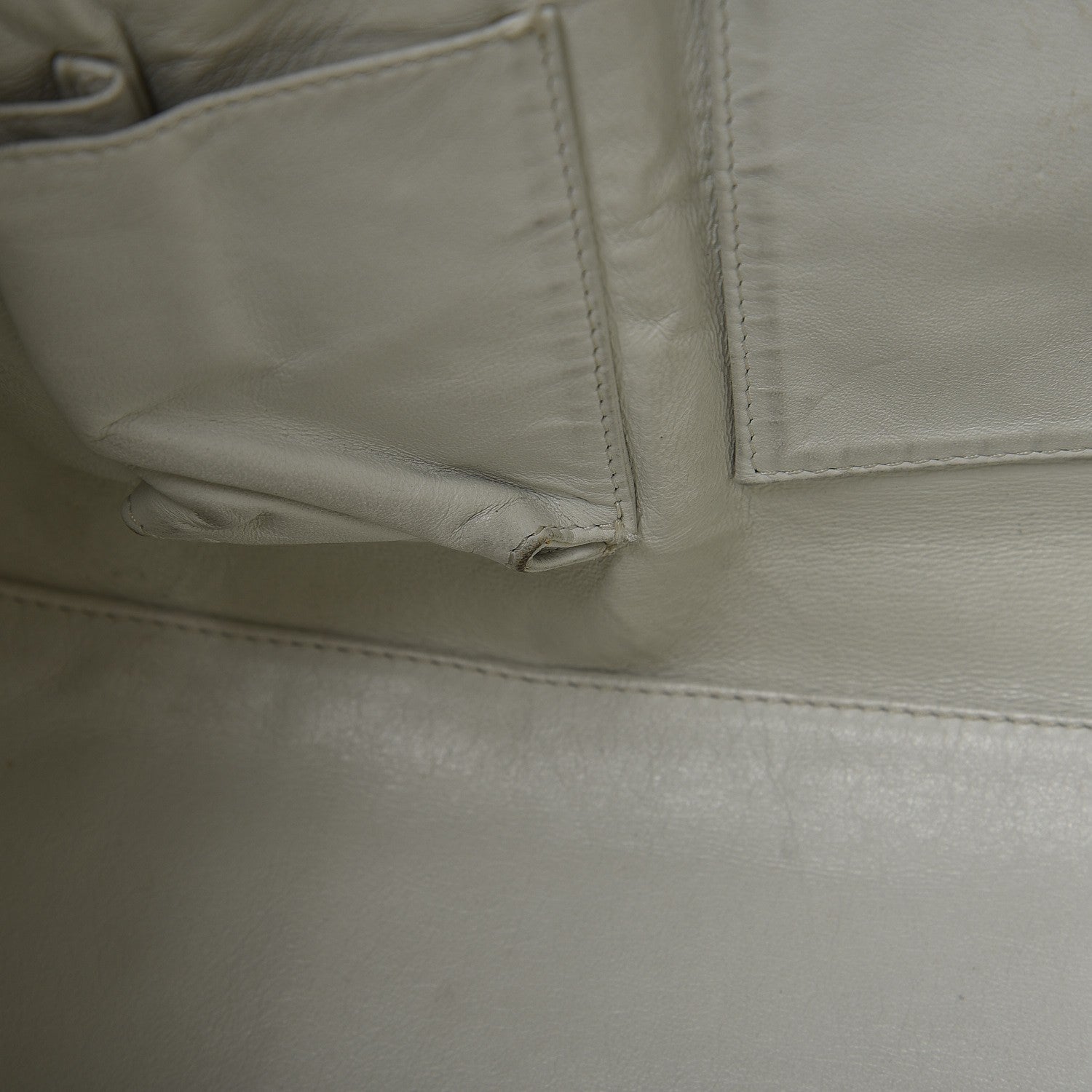 Chanel Calfskin Large East West Modern Chain Tote White 9 of 14