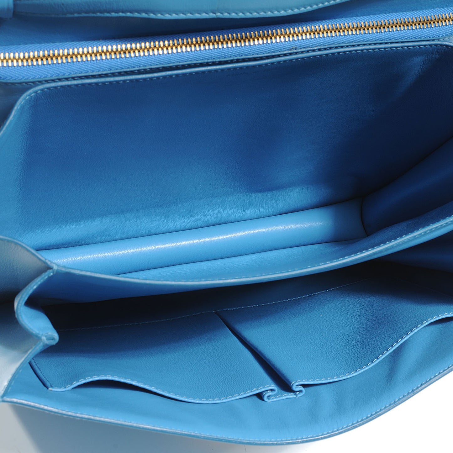 Leather Large Classic Box Flap Bag Lagoon
