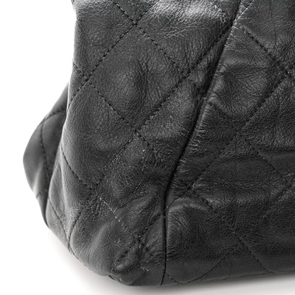 Chanel Calfskin Quilted Large Coco Pleats Tote Black 30 of 34