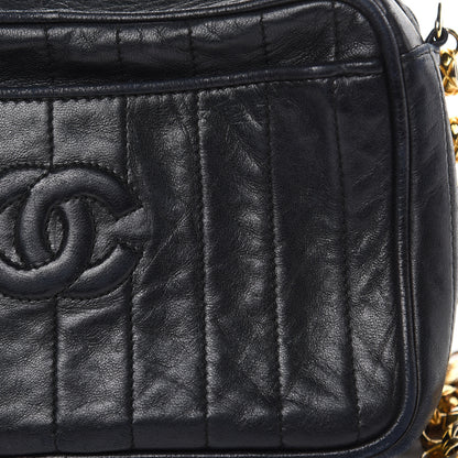 Chanel Lambskin Vertical Quilted Tassel Camera Case Black 15 of 18