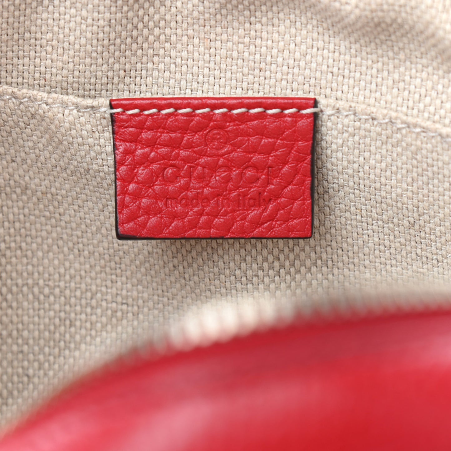 Pebbled Calfskin Small Soho Disco Bag Tabasco Red