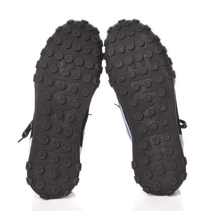 Chanel Nylon Calfskin CC Sneakers 40 Blue Black Grey 5 of 9