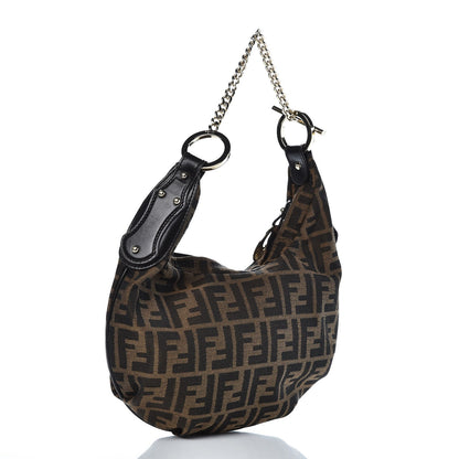 Fendi Zucca Small Chef Chain Hobo Tobacco 3 of 7
