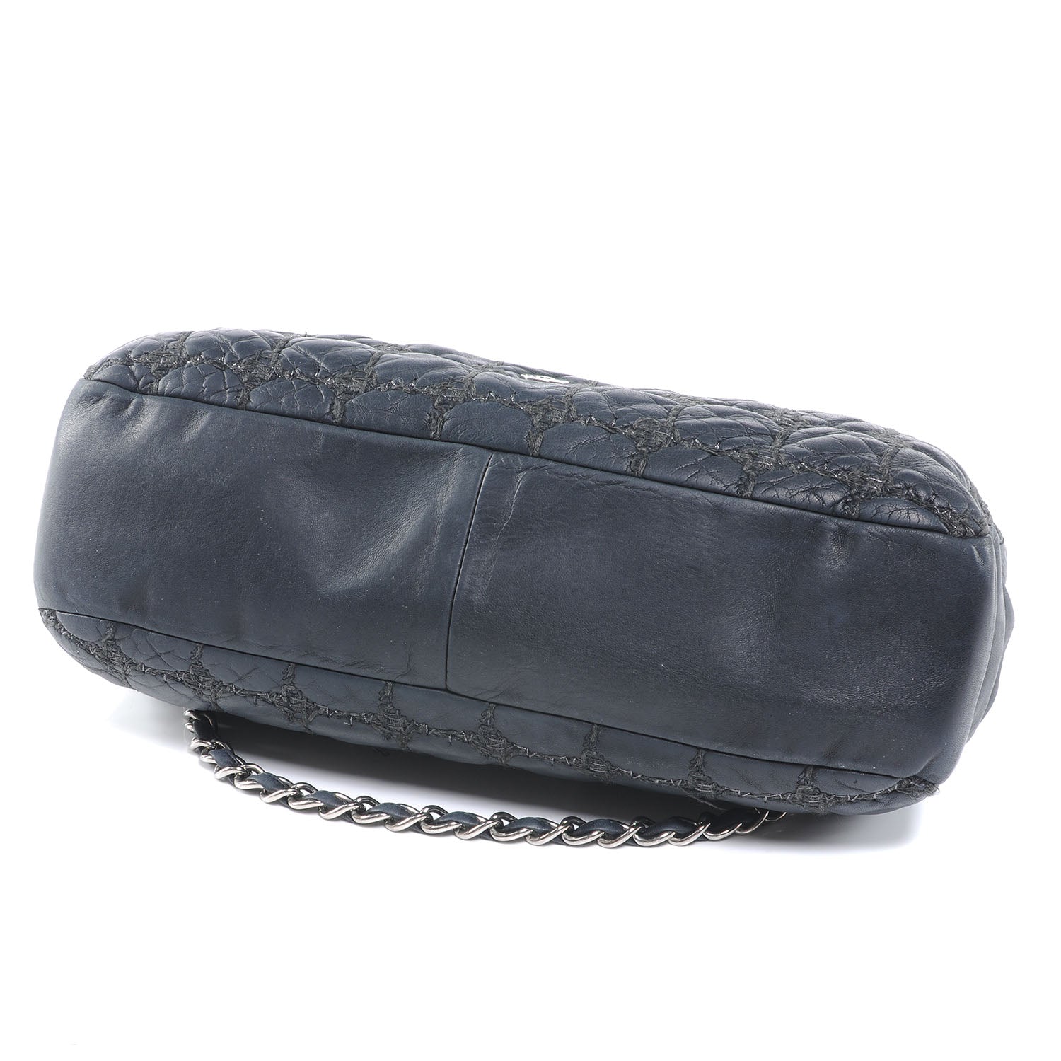 Chanel Lambskin Double Stitch Maxi Flap Navy 4 of 7