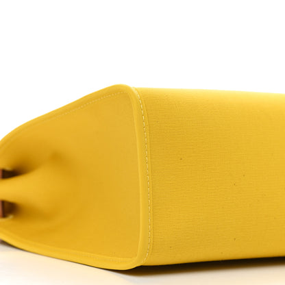 Hermes Toile Vache Hunter Herbag Zip 31 PM Natural Jaune De Naples 10 of 12