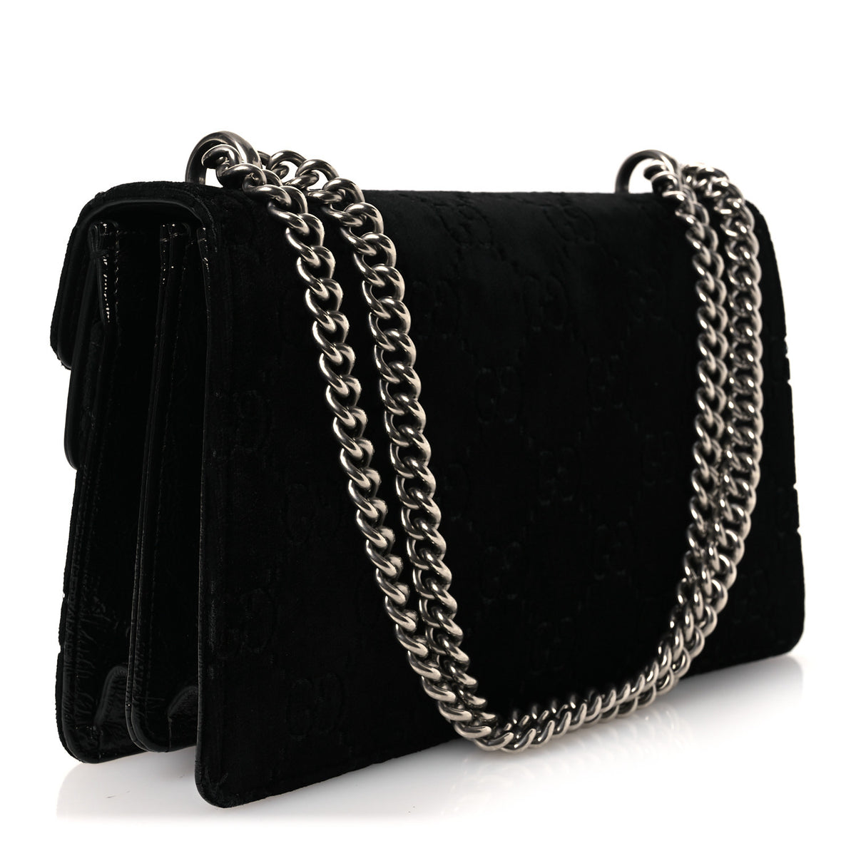 Gucci Velvet GG Monogram Small Dionysus Shoulder Bag Black 3 of 11