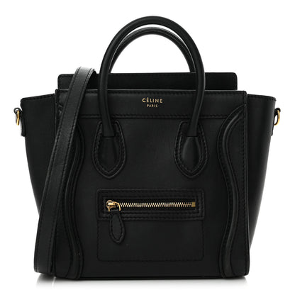 Celine Smooth Calfskin Nano Luggage Black 1 of 14