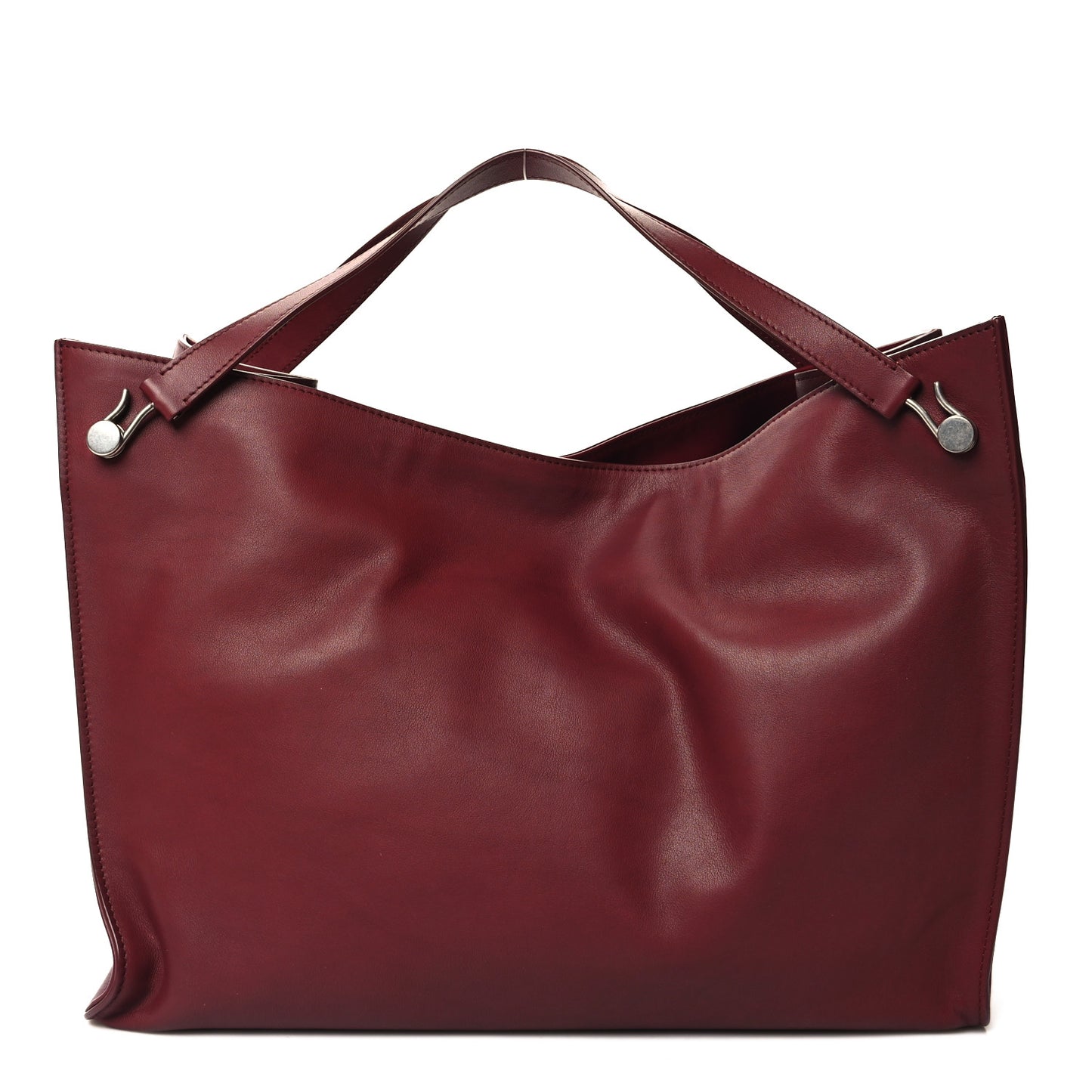 Polished Saddle Calfskin Alexia Bag Amaranto