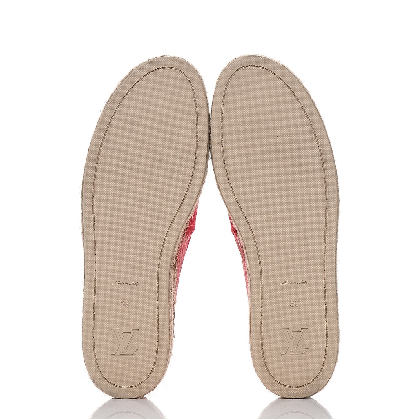 Canvas Blue Shore Espadrille Flats 39 Corail