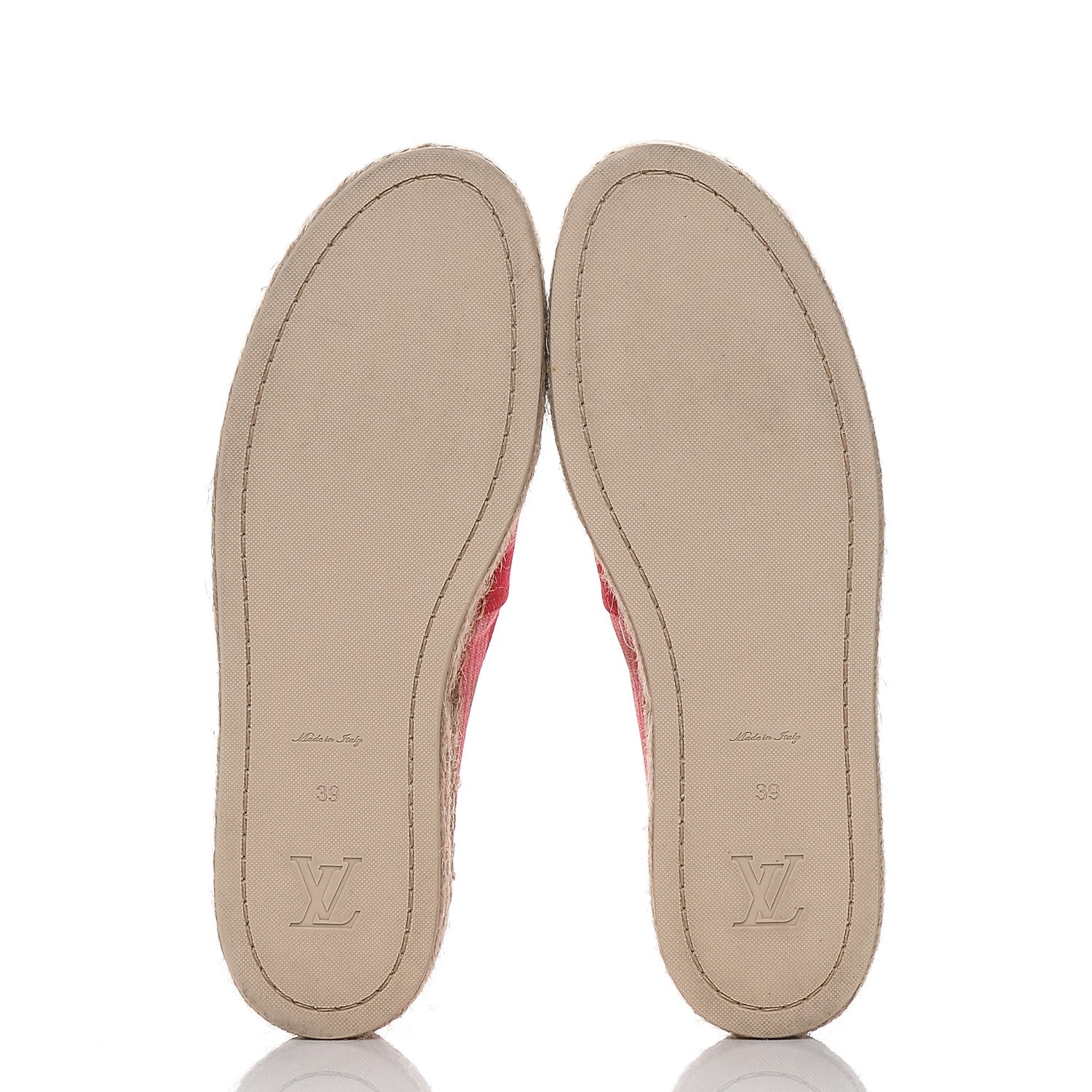 Louis Vuitton Canvas Blue Shore Espadrille Flats 39 Corail 5 of 7