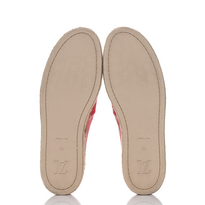 Louis Vuitton Canvas Blue Shore Espadrille Flats 39 Corail 5 of 7