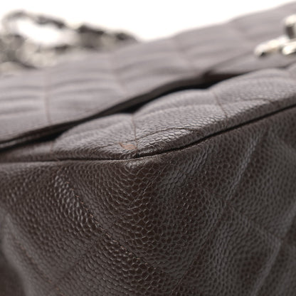 Chanel Caviar Quilted Jumbo Single Flap Dark Brown 7 of 13