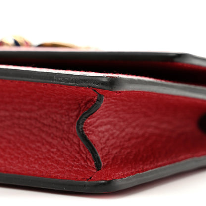 Gucci GG Supreme Monogram Web Queen Margaret Chain Wallet Red 9 of 14