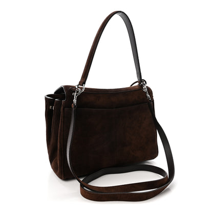 Balenciaga Waxed Suede Small Rodeo Top Handle Handbag Light Espresso 3 of 9
