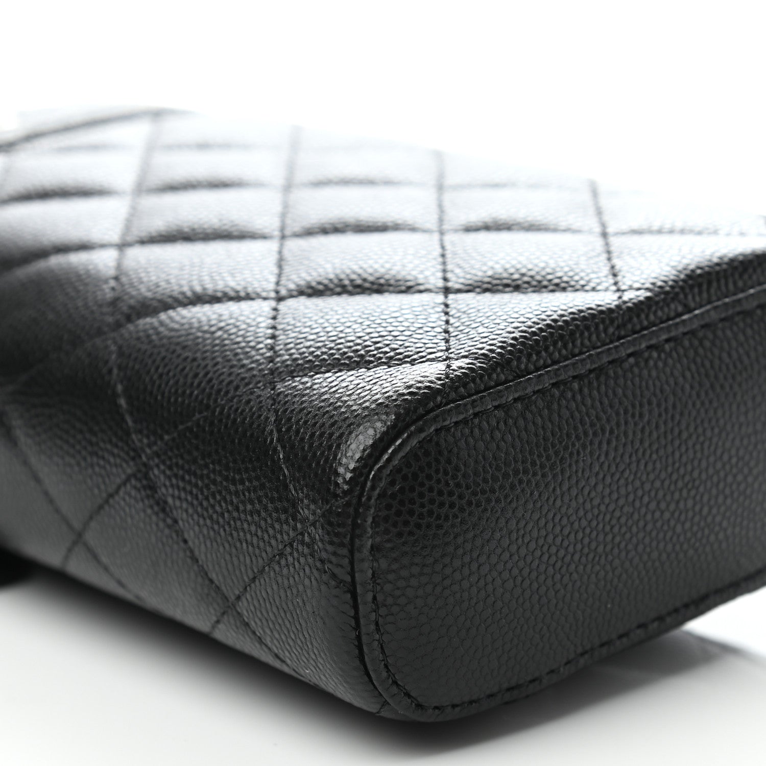 Chanel Caviar Quilted Phone Holder With Chain Black 5 of 9