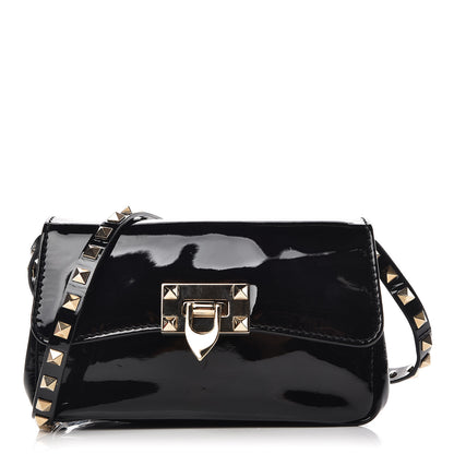 Valentino Garavani Patent Mini Rockstud Crossbody Bag Black 1 of 17