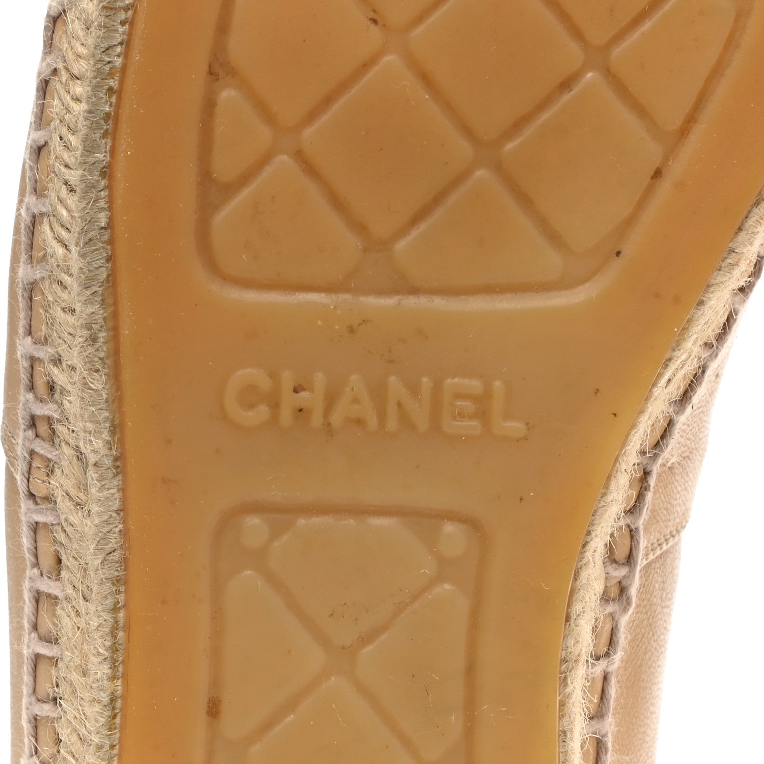 Chanel Lambskin CC Espadrilles 38 Beige Black 6 of 16