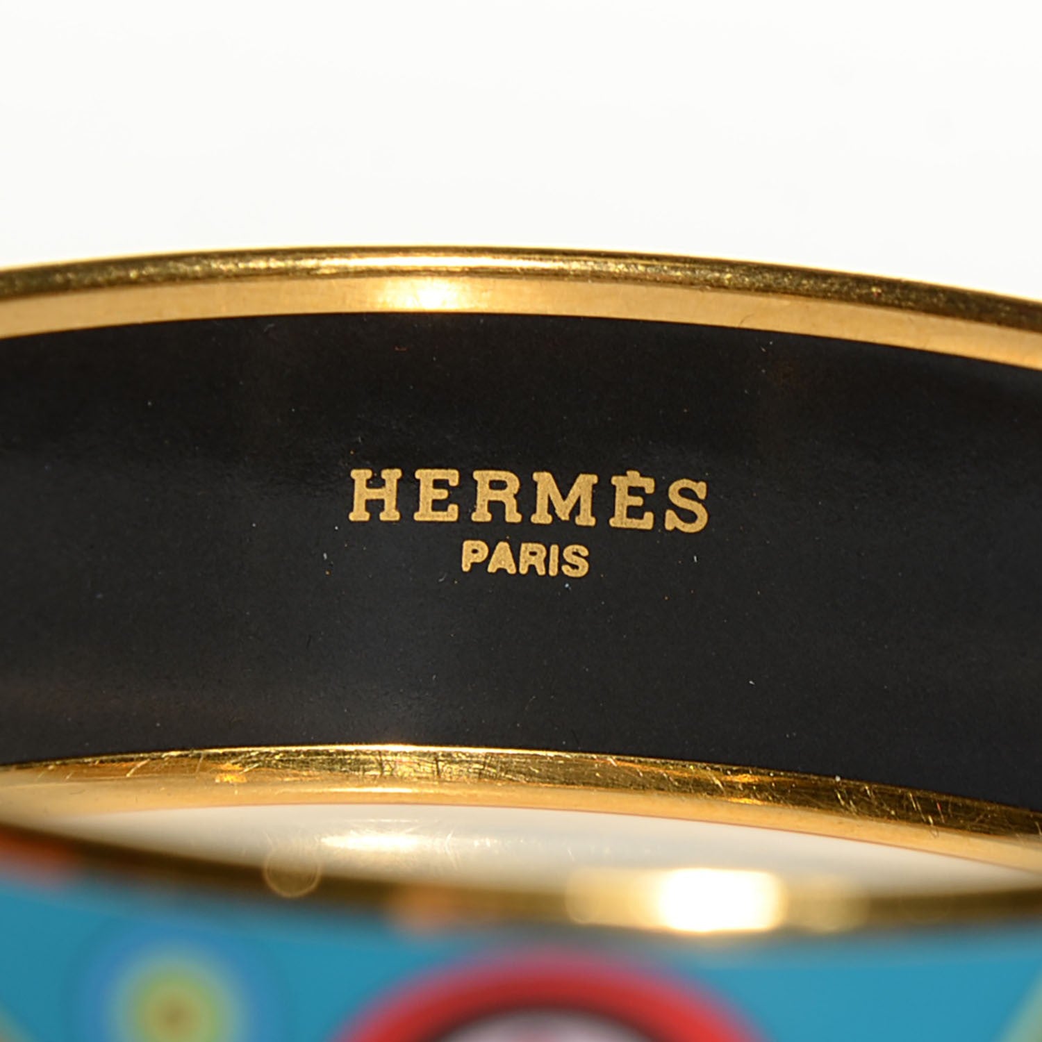 Hermes Enamel Printed Wide Tohu Bohu Bracelet 65 8 of 10