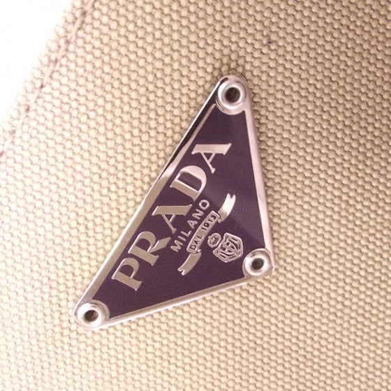 Canvas Ostrich Tote Tan Purple
