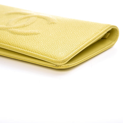 Chanel Caviar Timeless CC Yen Wallet Yellow 15 of 19