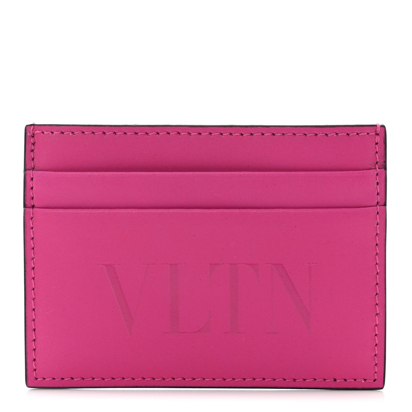 Calfskin VLTN Card Holder Pink