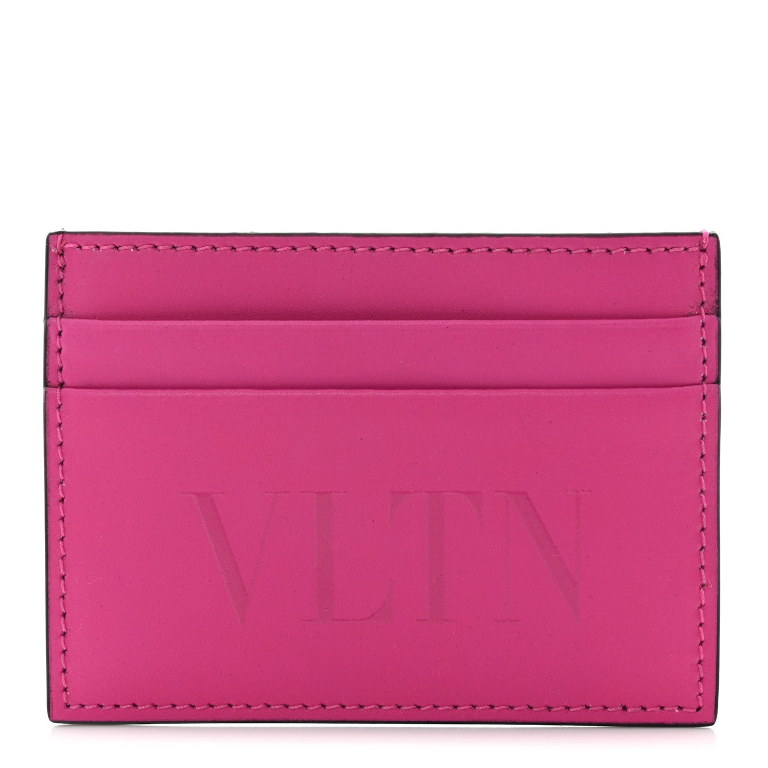 Valentino Garavani Calfskin VLTN Card Holder Pink 1 of 7