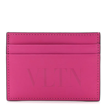 Valentino Garavani Calfskin VLTN Card Holder Pink 1 of 7
