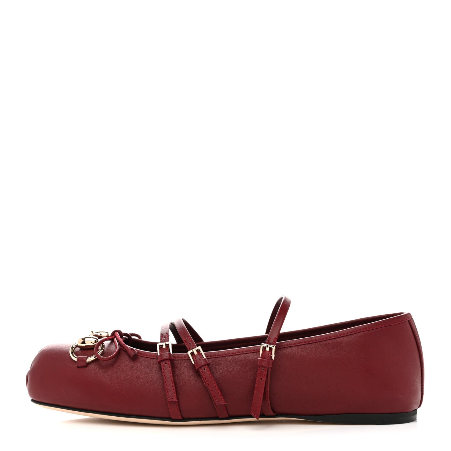 Malaga Kid Horsebit Ballet Flats 39 Rosso Ancora Red