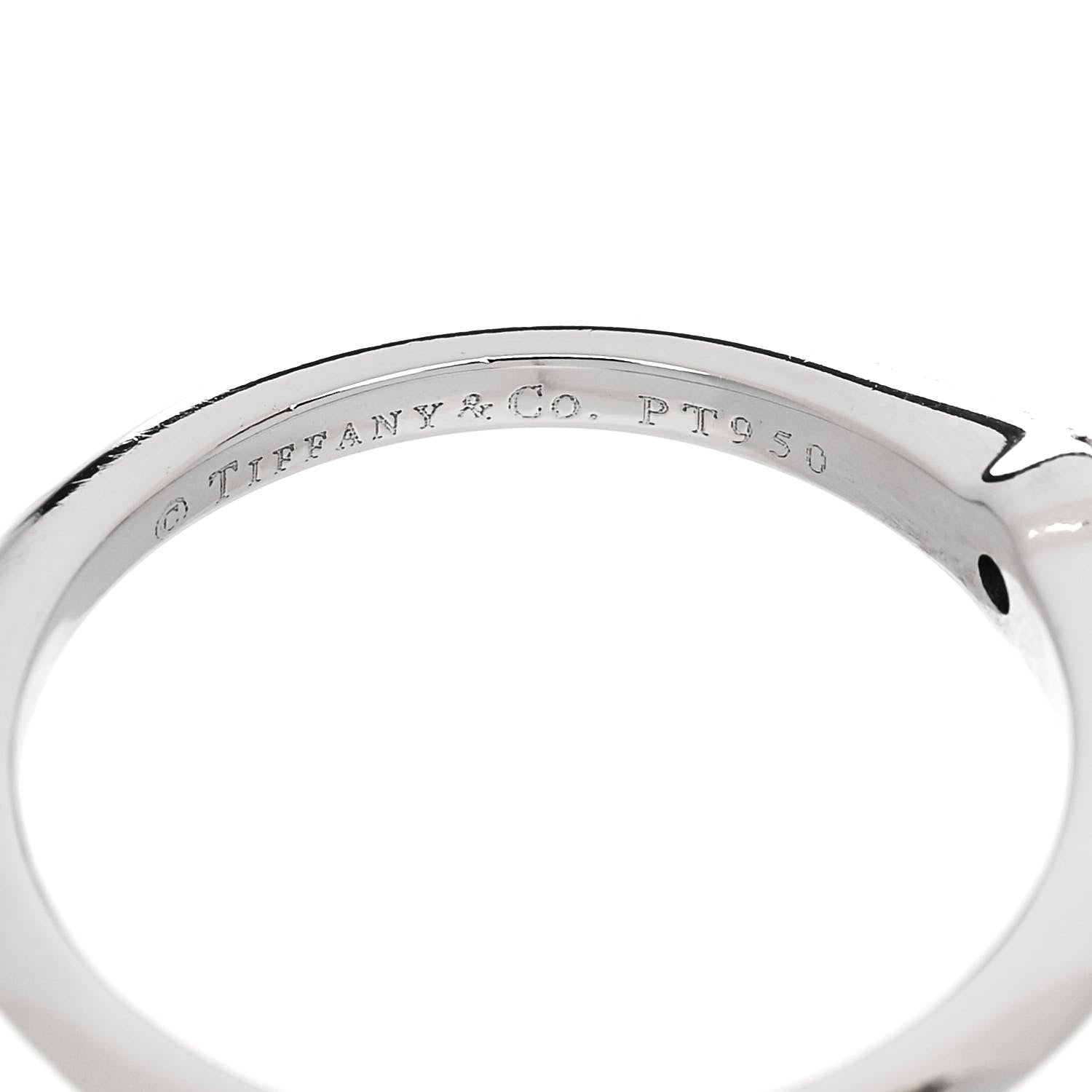 Tiffany Platinum Diamond .29ct Solitaire Engagement Ring 50 5.5 5 of 6