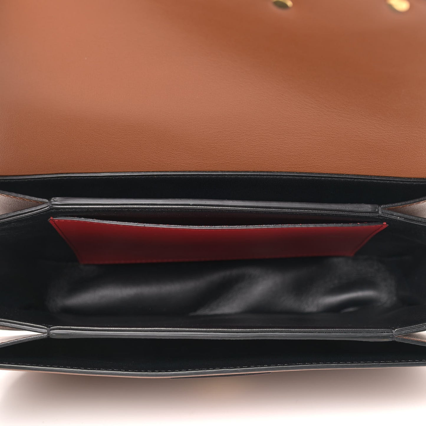 Smooth Calfskin Supervee Shoulder Bag Saddle Brown