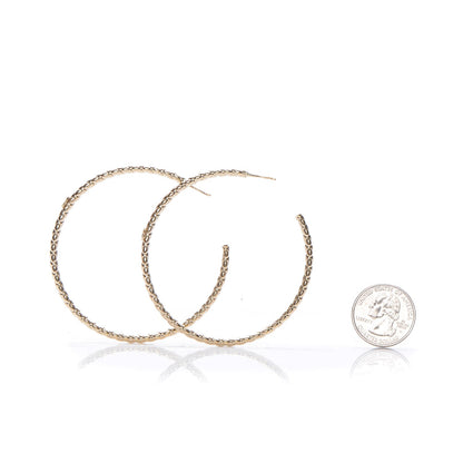 Chanel CC Hoop Earrings Gold 2 of 4