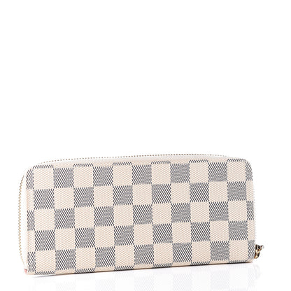 Louis Vuitton Damier Azur Clemence Wallet Rose Ballerine 2 of 8