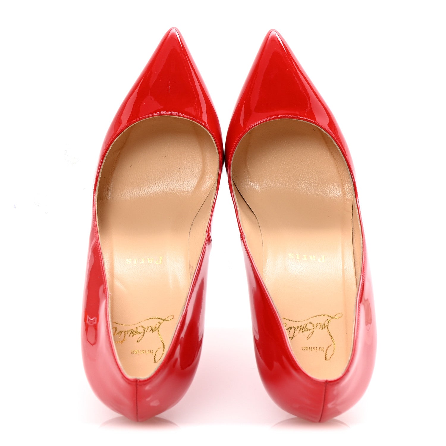 Christian Louboutin Patent Batignolles 100 Pumps 36 Rouge Lipstick 2 of 9