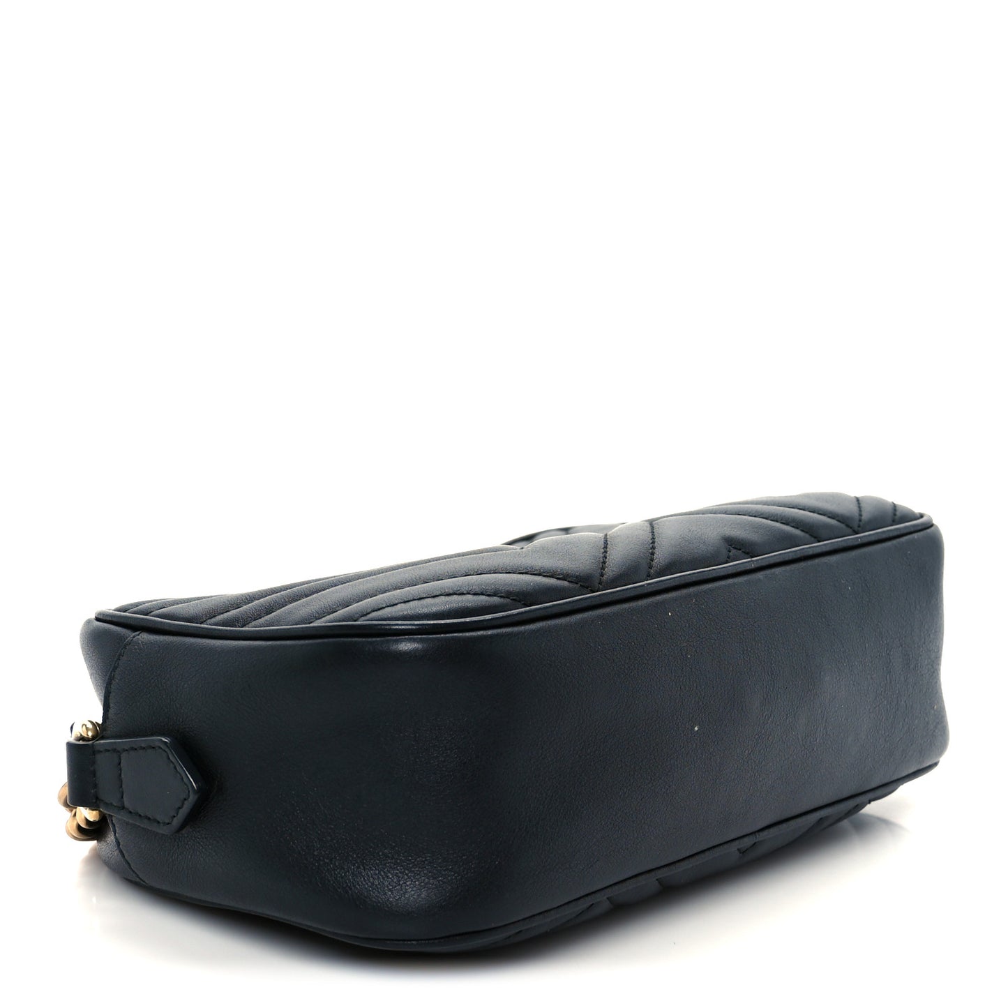Calfskin Matelasse Small GG Marmont Chain Shoulder Bag Black