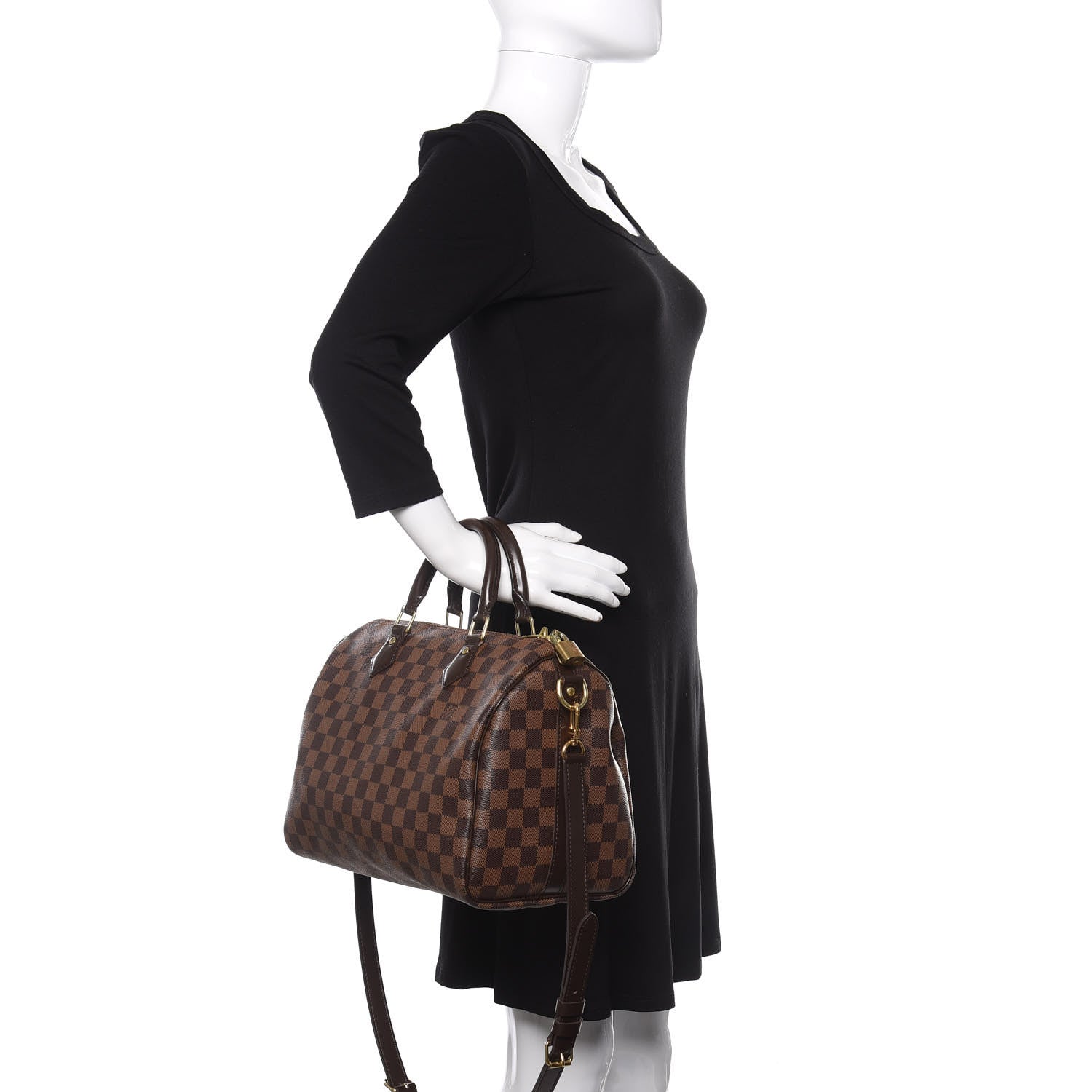 Louis Vuitton Damier Ebene Speedy Bandouliere 30 3 of 11