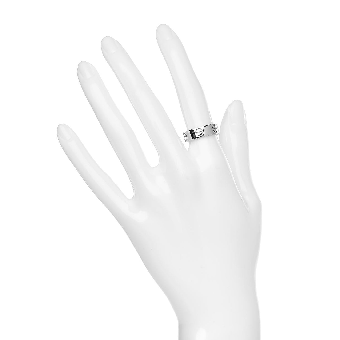 18K White Gold 5.5mm LOVE Ring 51 5.75