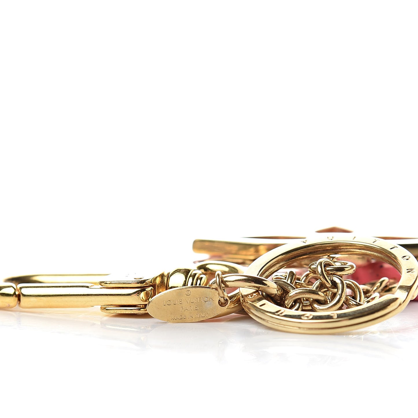 Colorline Bag Charm Key Holder Pink Glitter