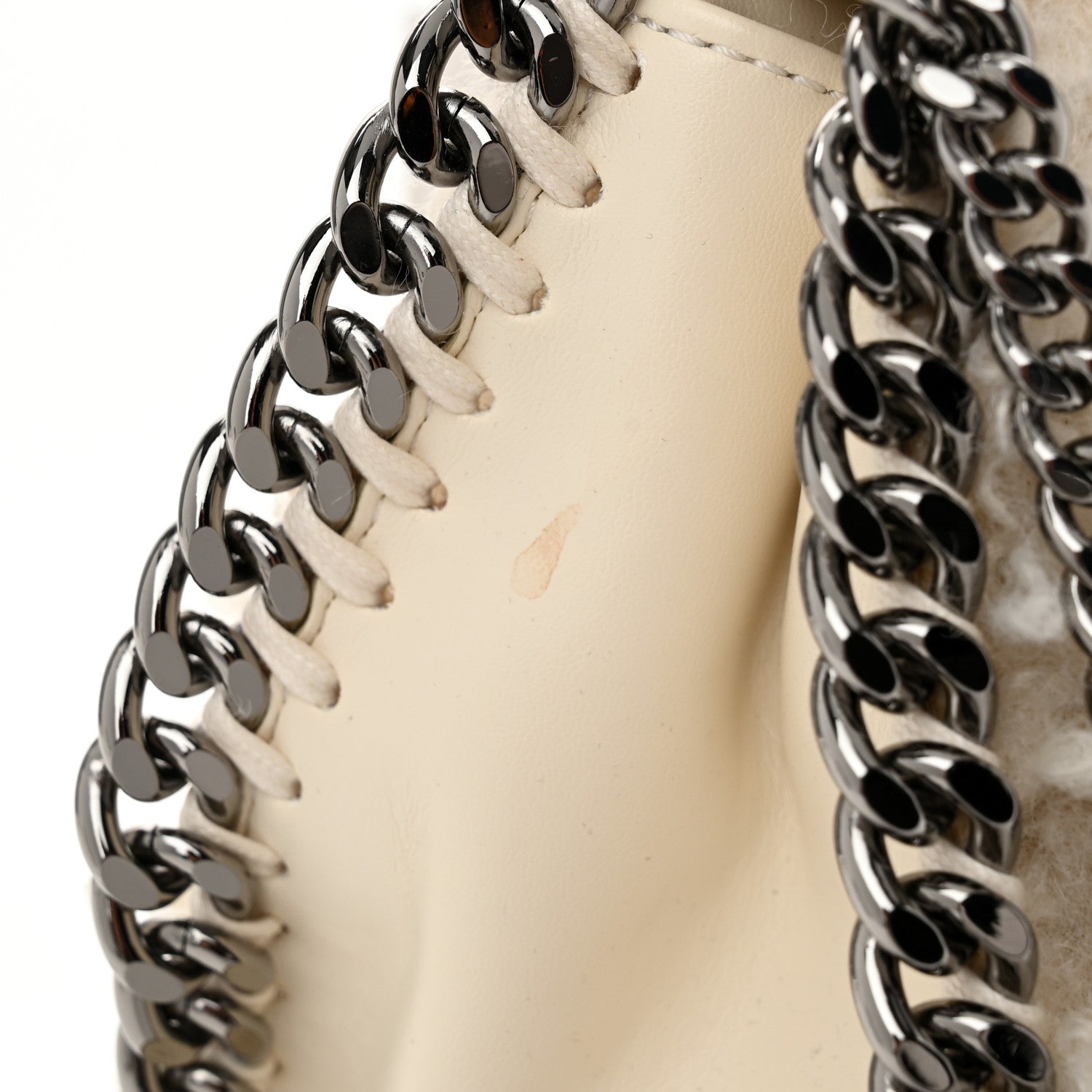 Stella McCartney Wool Fur Mini Falabella Tote White 10 of 10