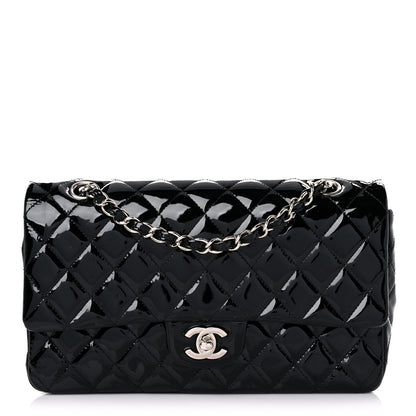 Chanel Patent Quilted Medium Double Flap Black 1 of 9