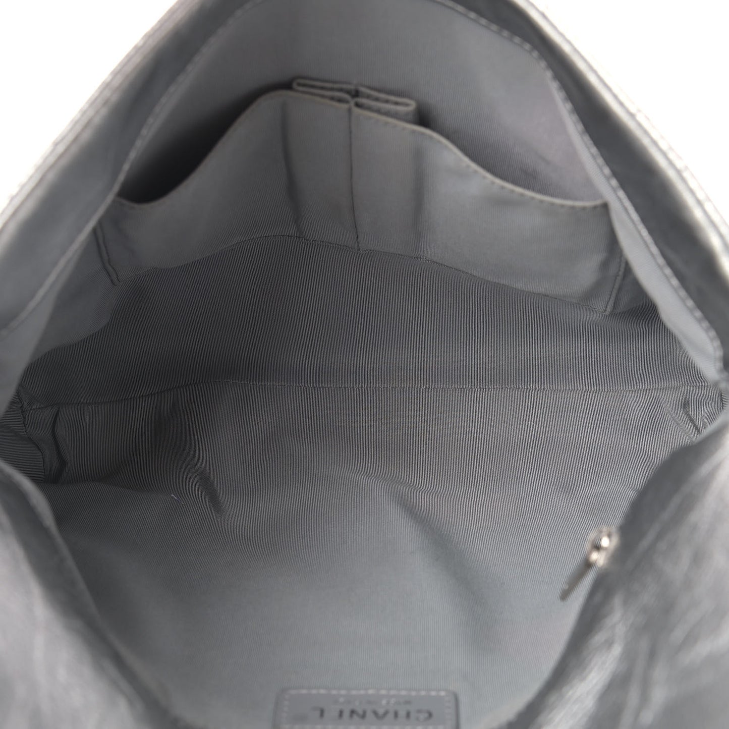 Crackled Aged Calfskin Big Bang Flap Silver