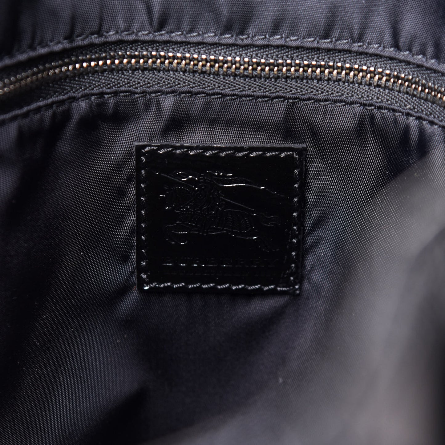 Patent Trim Smoked Check Tote Black