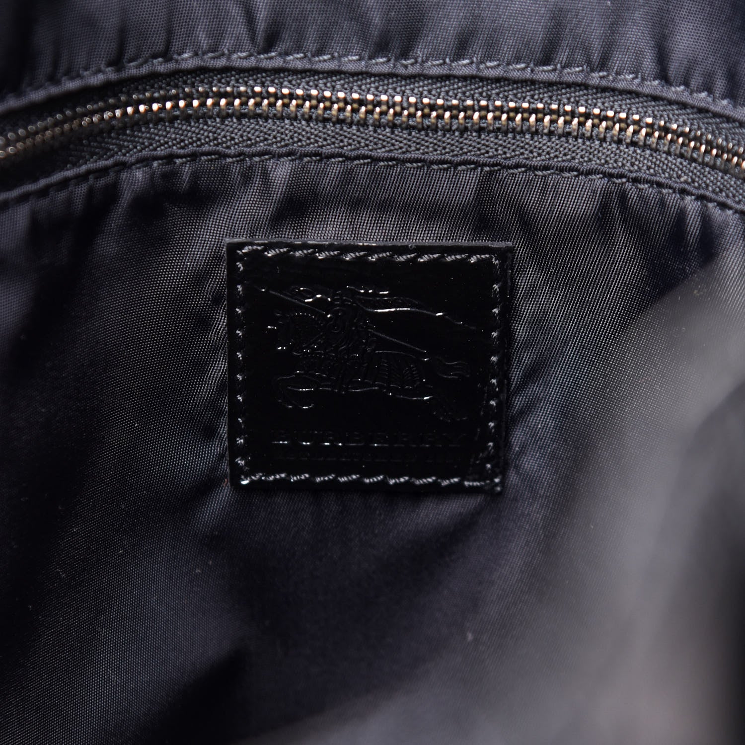 Burberry Patent Trim Smoked Check Tote Black 10 of 12
