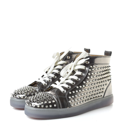 Christian Louboutin Specchio Mens Louis Spikes Flat Sneakers 41 Silver 3 of 8