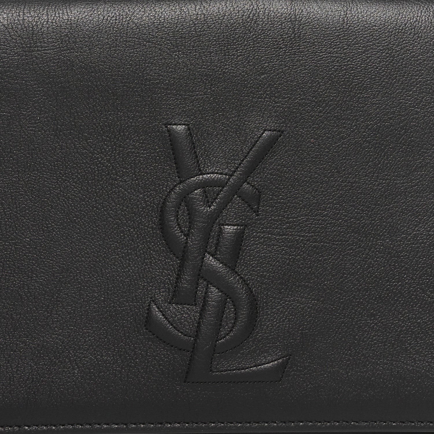 Saint Laurent Goatskin Monogram Large Belle De Jour Clutch Black 7 of 9
