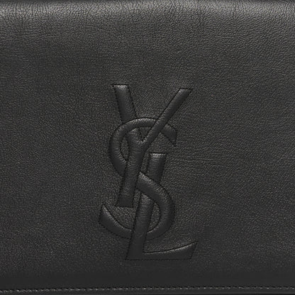 Saint Laurent Goatskin Monogram Large Belle De Jour Clutch Black 7 of 9