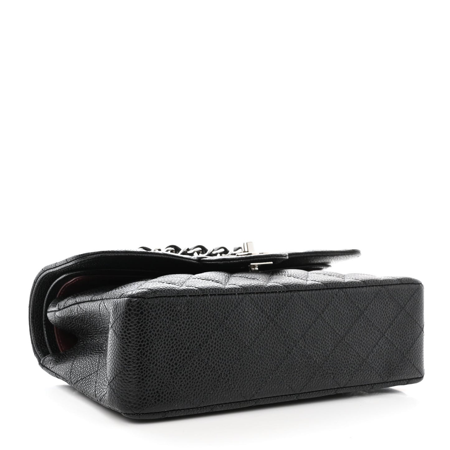 Caviar Quilted Small Double Flap Black