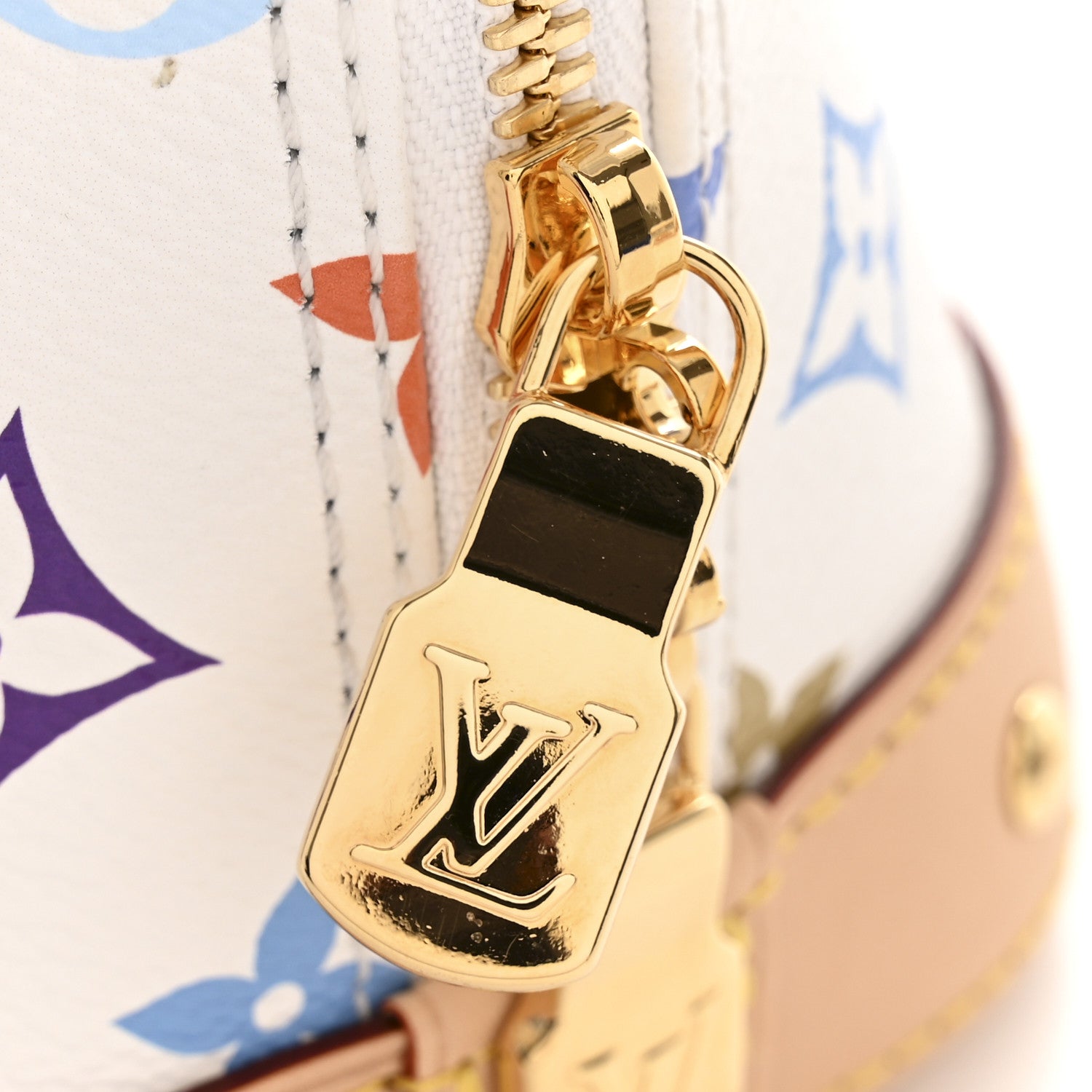 Louis Vuitton LV x TM Monogram Multicolor Alma BB White 10 of 10