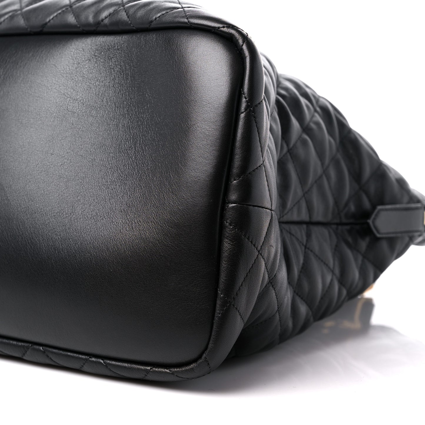 Calfskin Quilted ES Giant Travel Bag Black
