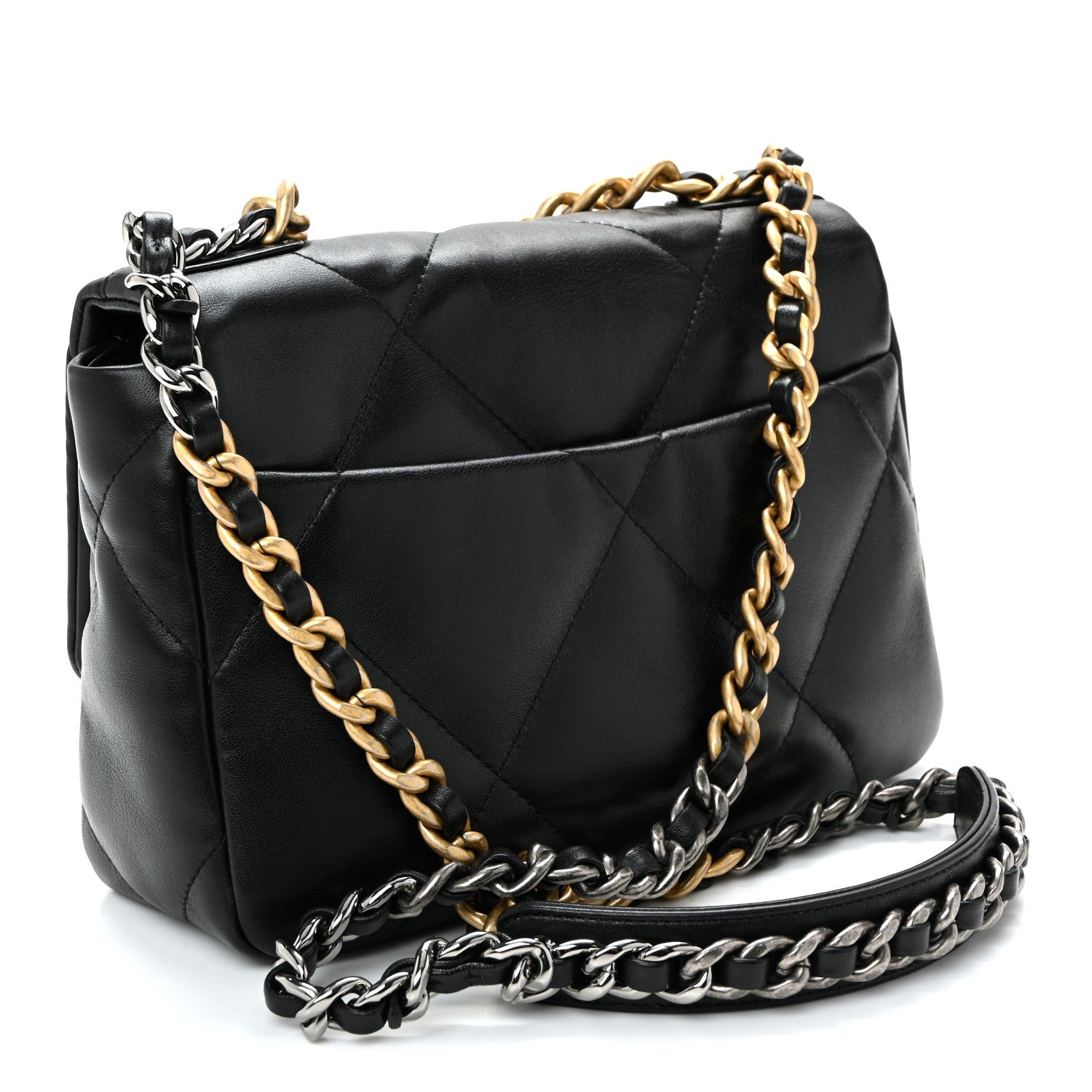 Chanel Lambskin Quilted Medium Chanel 19 Flap Black 3 of 10